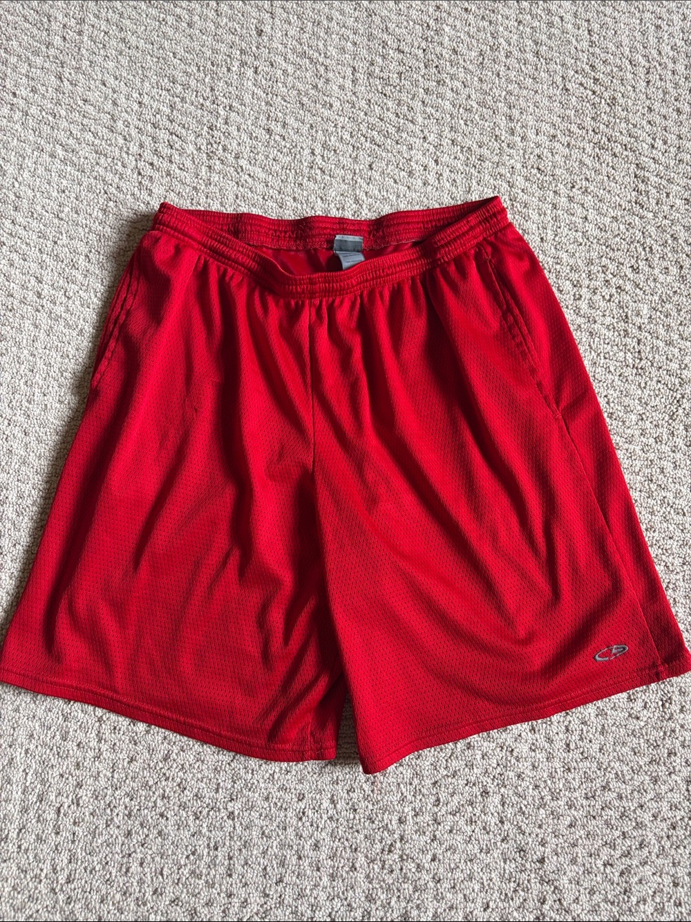 Champion Men’s Red Athletic Mesh Workout Shorts